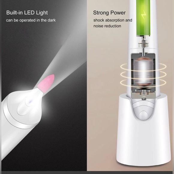 Battery Operated Electric Nail Drill With 5 Bits-Manicure Pedicure Drill NIB - Picture 6 of 7